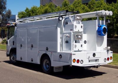 custom plumber service truck body