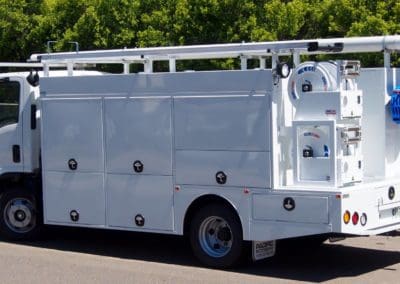 custom plumber service truck body