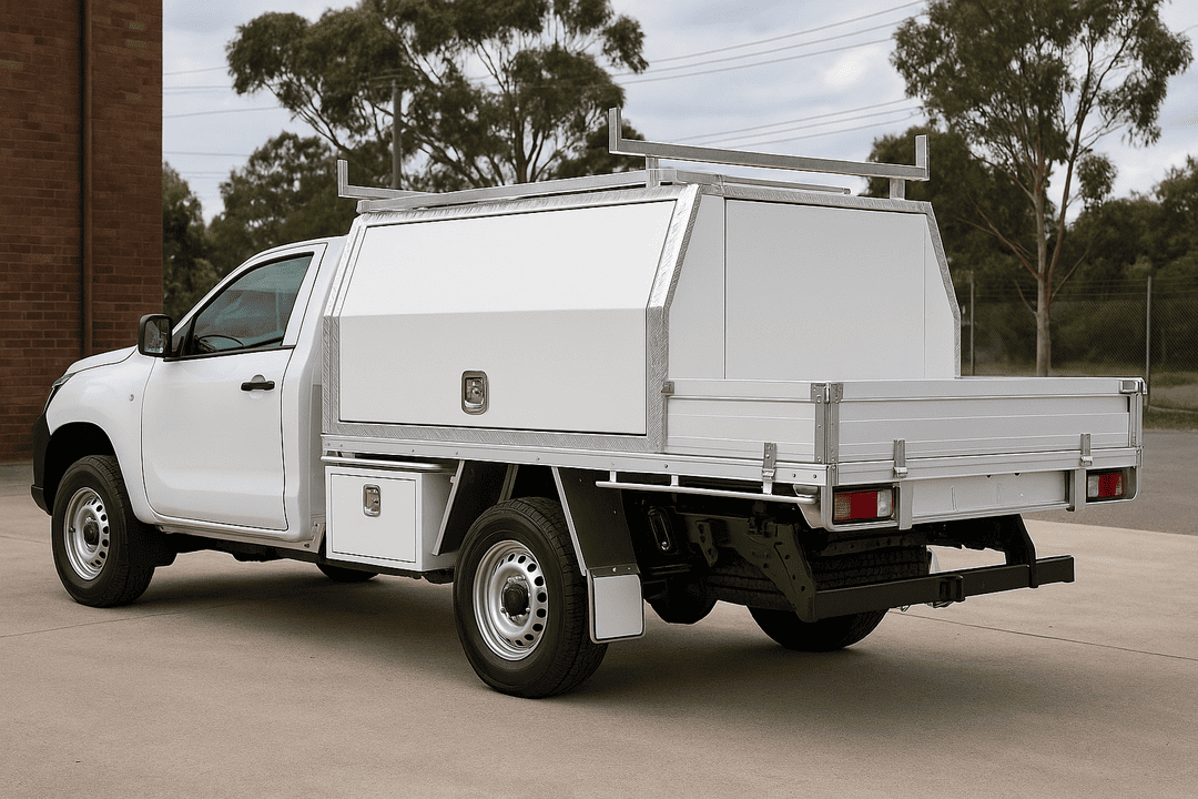 Best Truck Body Style for Trades Trade-ready flatbed truck body with canopy in Sydney